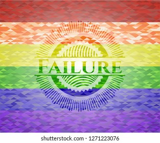 Failure lgbt colors emblem 