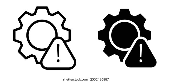 Conjunto de vetores do ícone de linha de falha.