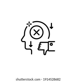Failure Mark icon in vector. Logotype