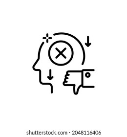 Failure Mark icon in vector. Logotype