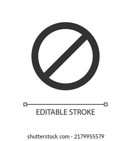 Failure occurred pixel perfect linear ui icon. Error message. Access blocked. Restriction. GUI, UX design. Outline isolated user interface element for app and web. Editable stroke. Arial font used