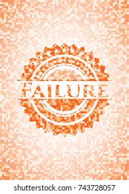 Failure orange mosaic emblem