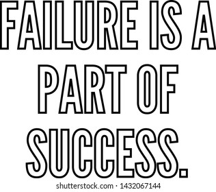 Failure Part Success Outlined Text Art Stock Vector (Royalty Free ...