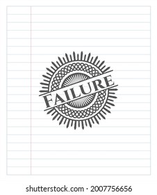 Failure pencil effect. Vector Illustration. Detailed. 