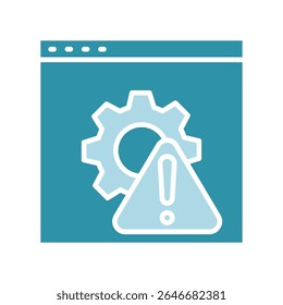 Failure Point dual tone blue color, mini illustration icon. use for modern concept, print, UI, UX kit, web and app development. Vector related to risk management, business, finance.