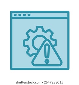 Ponto de falha duplo tom azul cor, mini ícone de ilustração. use para conceito moderno, impressão, UI, kit UX, web e desenvolvimento de aplicativos. Vetor relacionado com gestão de riscos, negócios, finanças.