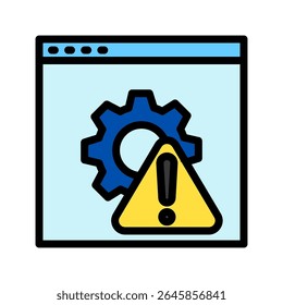 Cor do contorno do ponto de falha, ícone da ilustração mini. use para conceito moderno, impressão, UI, kit UX, web e desenvolvimento de aplicativo. Vetor relacionado com gestão de riscos, negócios, finanças.

