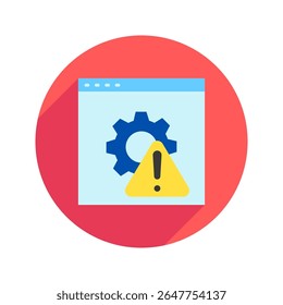 Failure Point abgerundete Farbe, Mini-Illustration Symbol. Nutzung für modernes Konzept, Print, UI, UX-Kit, Web- und App-Entwicklung. Vektorgrafik zum Thema Risikomanagement, Geschäftswelt, Finanzen.