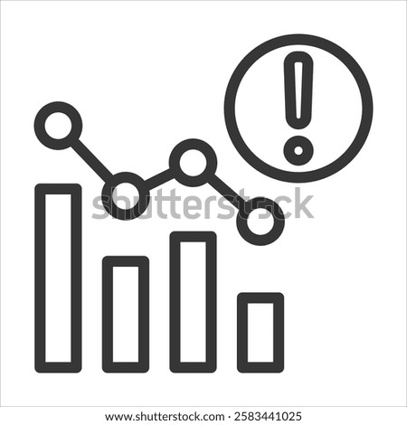 Failure Rate Outline Icon Vector Illustration