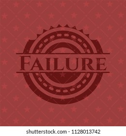 Failure red emblem. Retro