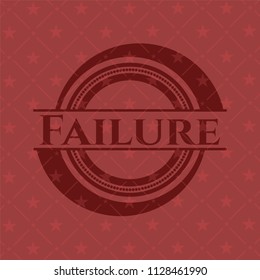 Failure red emblem. Retro