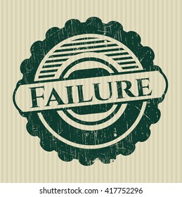 Failure rubber stamp with grunge texture