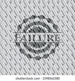 Failure silver badge. Scales pattern. Vector Illustration. Detailed.