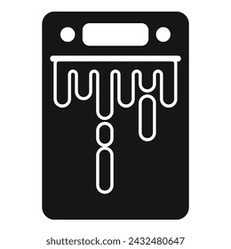 Failure start dishwasher icon simple vector. Broken appliance. Service broken device