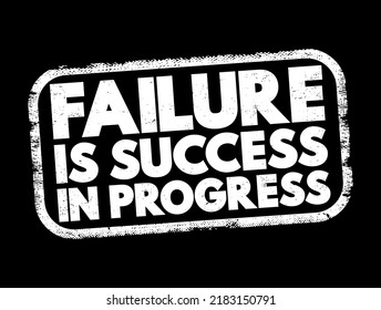 Failure Success Progress Text Stamp Concept Stock Vector (Royalty Free ...