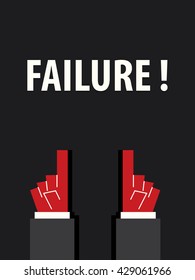 FAILURE typography vector illustration