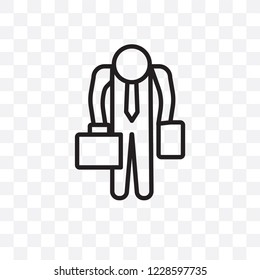 Failure vector linear icon isolated on transparent background, Failure transparency concept can be used for web and mobile