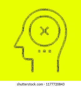 failure word cloud. word cloud of failure shape can be use for blog.