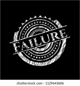 Failure written with chalkboard texture
