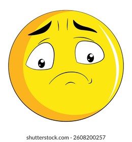 A failure yellow face vector illustration