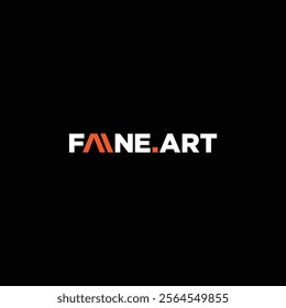 
Faine Art wordmark logo vector illustration. AI logo design.