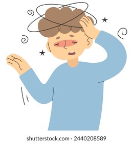 Faint 2 lindo sobre un fondo blanco, ilustración vectorial.