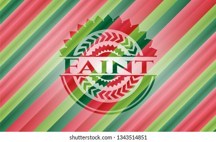 Faint christmas emblem.