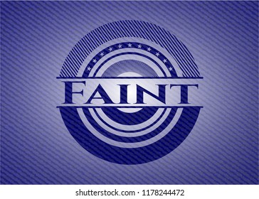 Faint emblem with denim texture