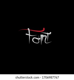 Faint lettering text. Modern calligraphy style vector illustration.