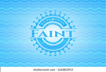 Faint water emblem background.