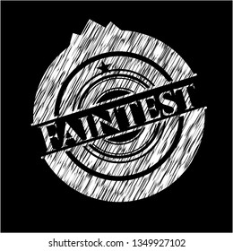 Faintest written with chalkboard texture