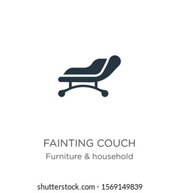 Fainting couch icon vector. Trendy flat fainting couch icon from furniture and household collection isolated on white background. Vector illustration can be used for web and mobile graphic design, 