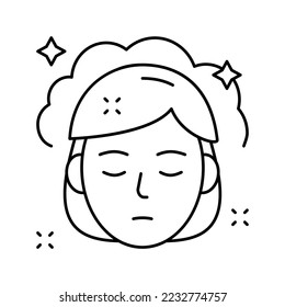 vector de icono de línea de enfermedad de desvanecimiento. signo de enfermedad desmayante. símbolo de contorno aislado ilustración negra