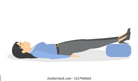 Fainting first aid. What to do in emergency situation, unconscious person on the floor. Isolated vector illustration in cartoon style