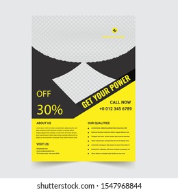 Faintness flyer print ready eps