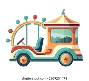 fair carnival little train icon isolated