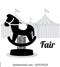 Fair design over white background, vector illustration
