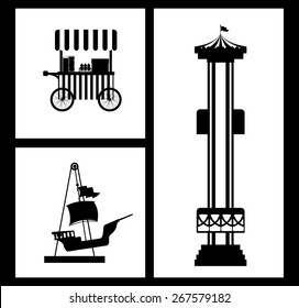 Fair design over white background, vector illustration