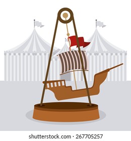 Fair design over white background, vector illustration