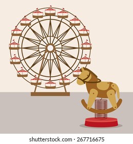 Fair design over white background, vector illustration