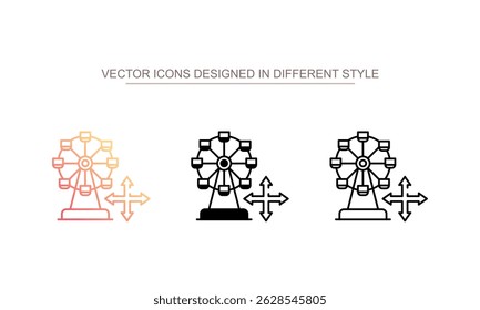 Design de ícone Fair Direction com ilustração de estoque de fundo branco
