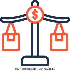 Fair Distribution Icon Color Line Vector Illustration