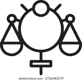 Fair and Equitable AI Deployment Icon with Balanced Scales Symbolizing Ethical Technology and Justice in Machine Learning