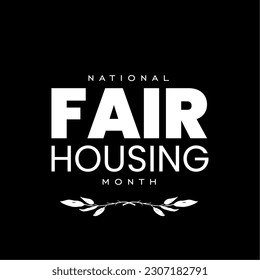 Plantilla de fondo del mes de la vivienda equitativa