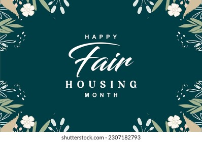 Fair Housing Month background template