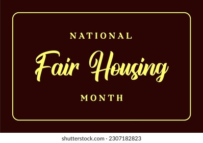 Fair Housing Month background template