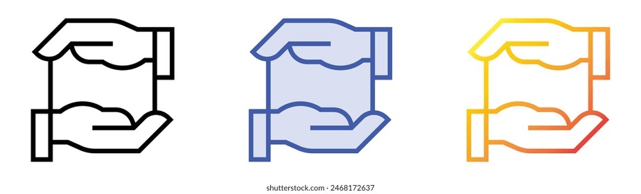 icono de feria. Diseño de estilo de relleno lineal, azul y degradado aislado sobre fondo blanco