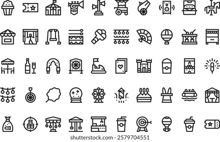 Fair icons High-Quality Vector Icons Collection with Editable Stroke. Ideal for Professional and Creative Projects