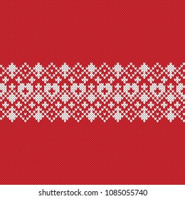 Fair Isle Design. Seamless Knitting Pattern