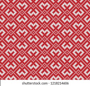 Fair Isle Design. Seamless Knitting Pattern